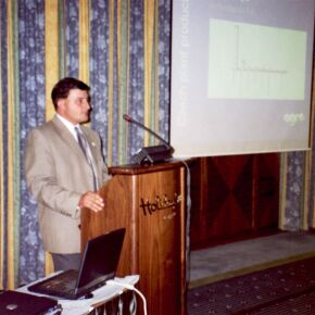 Přednáška na setkání the Club of Agro Communicators v rámci BASF, Wroclaw 2003 (foto BASF).